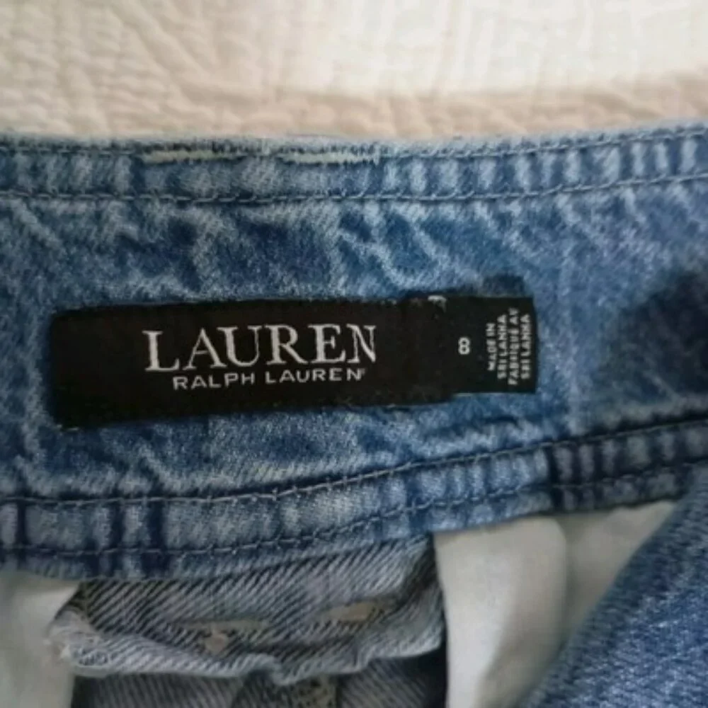 Lauren Ralph Lauren Jeans Denim Size 8 Blue Multi Pocket Womens